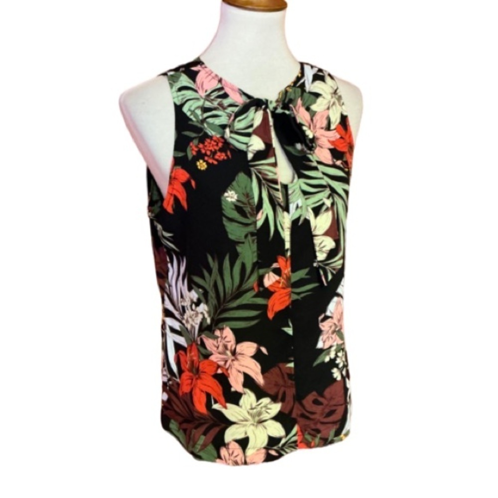 Violet Ruby Tropical Sleeveless Top